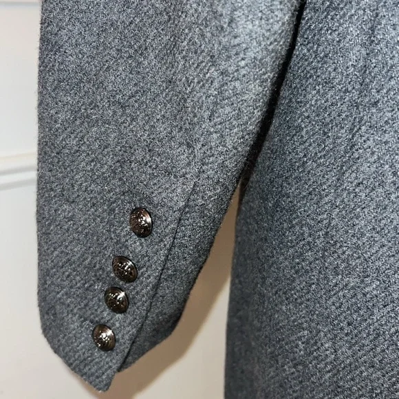 Banana Republic Grey Wool Blend Pea Coat - Picture 6 of 10